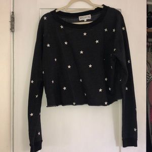 Wildfox Oversized Cropped Hoodie